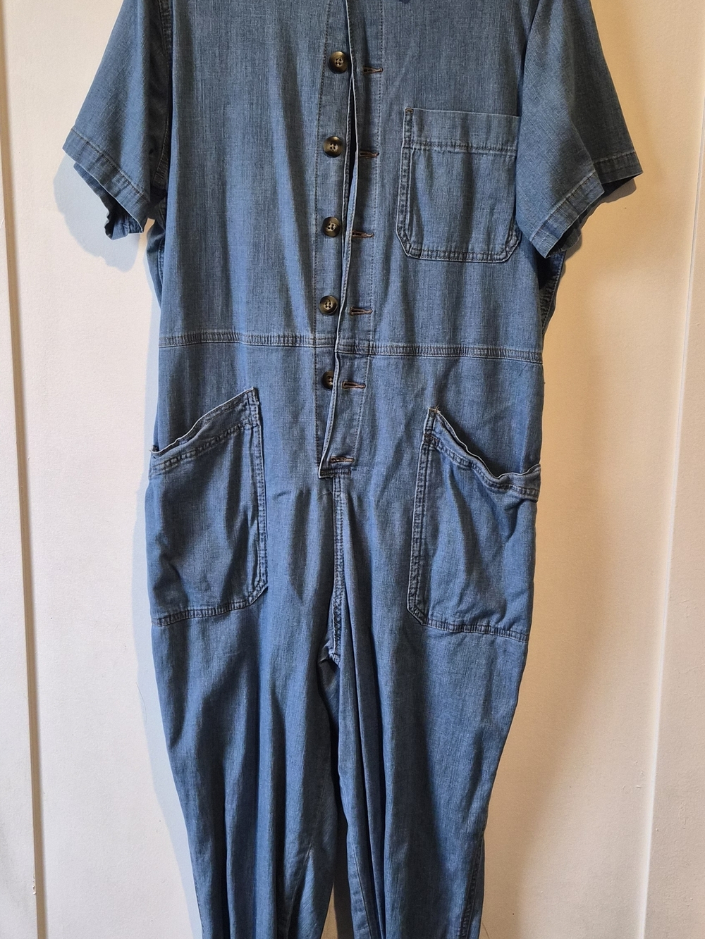 No Boundaries Light Blue Denim Button-Up Jacket